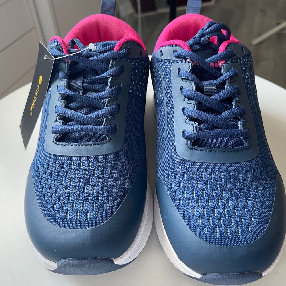 FitVille Pink and Blue Trainers (Cushion Support Against Arthritis in the Knees)